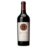 Château Quintus Rouge, Red wine bottle with maroon topper and white label showing classic Quintus logo